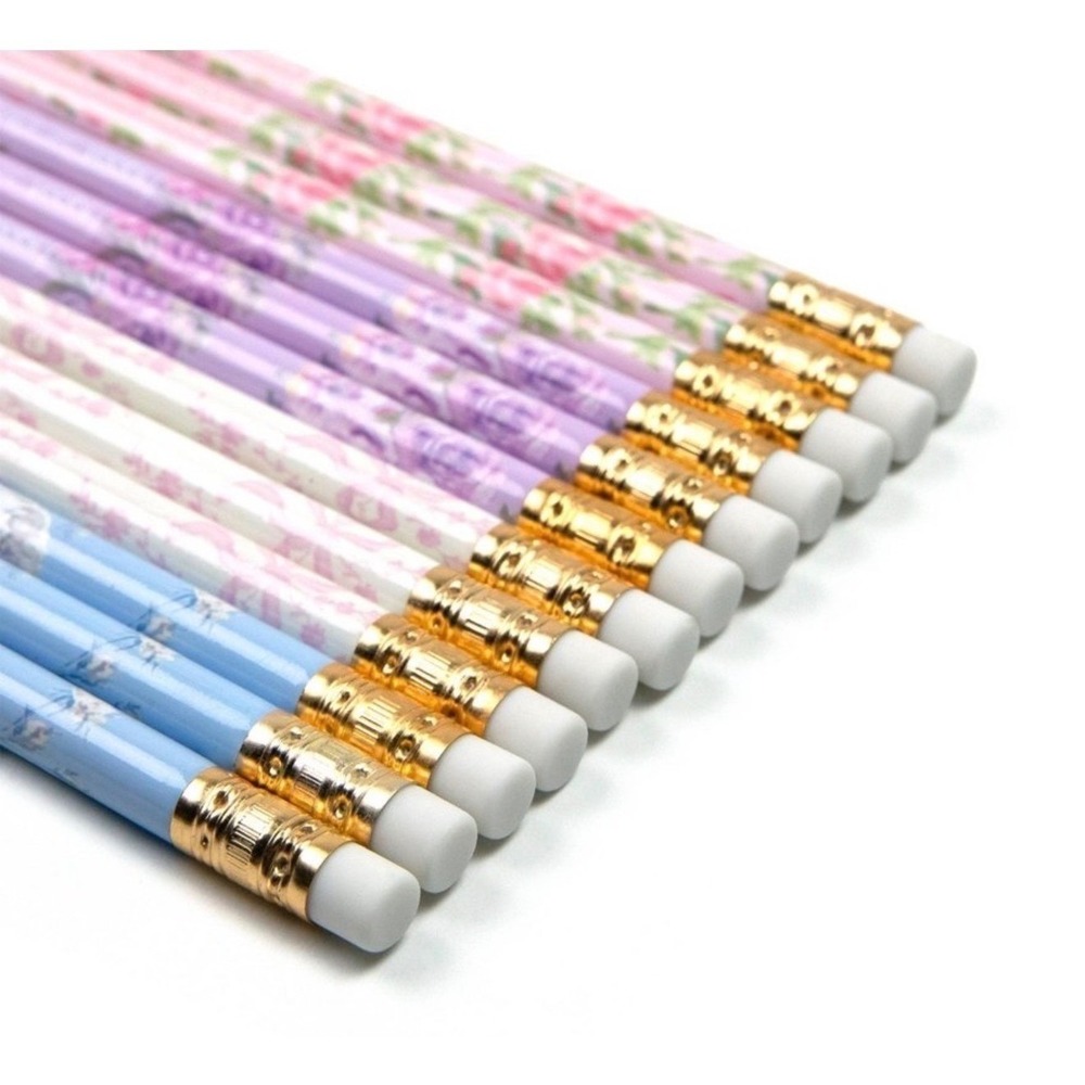Love Shack Fancy Yoobi No 2 Pencil 12pk Pastel Floral Coquette School Target NEW - Picture 4 of 4